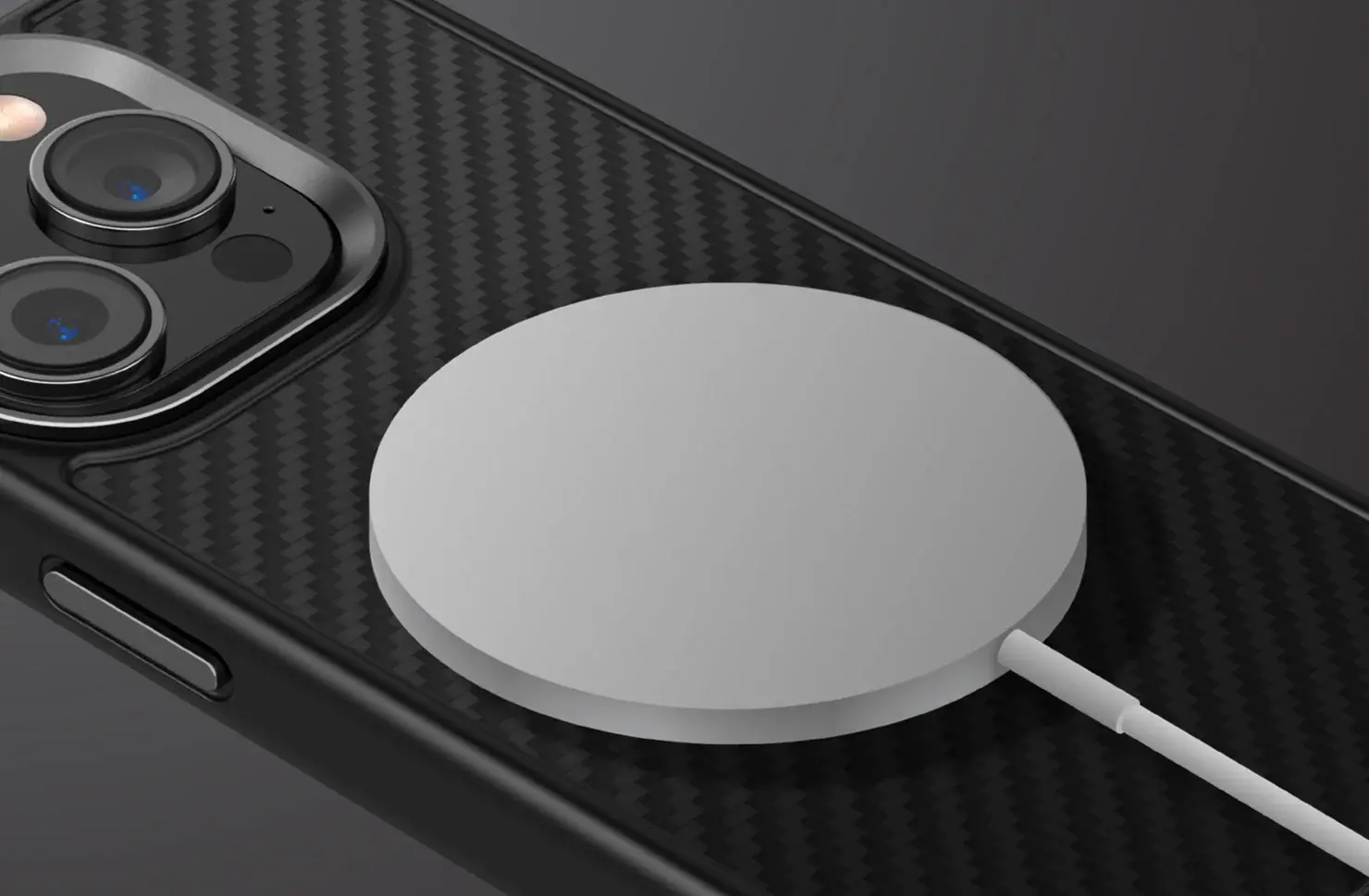 Coque MagSafe UNIQ Keva MagClick™ en Fibre d'Aramide pour iPhone 15 Pro