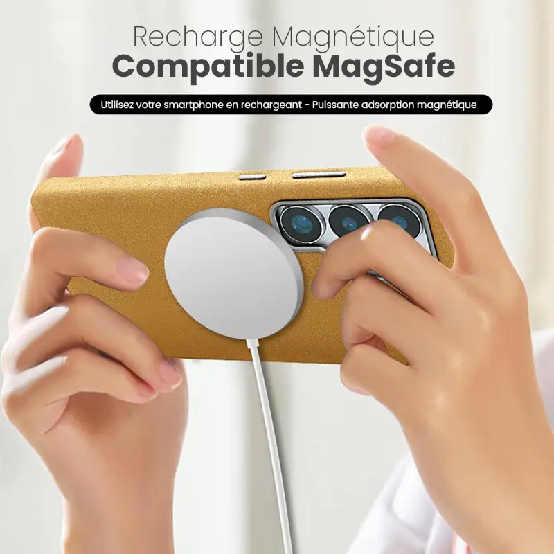 Coque Magnétique VIETAO en Cuir PU pour Galaxy S24 Ultra - Revêtement façon Daim