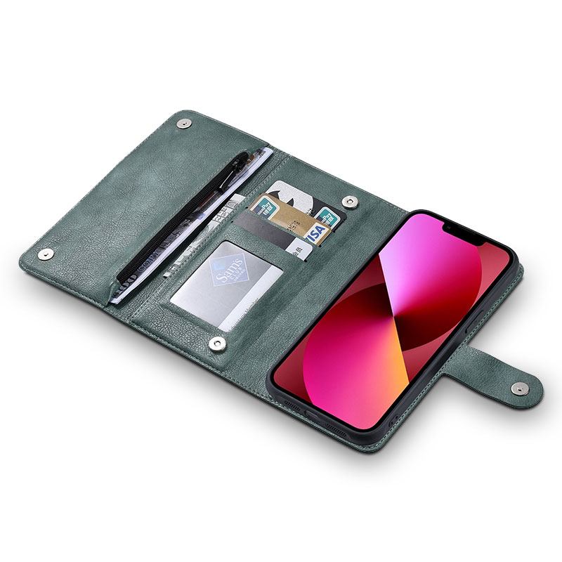 Étui Portefeuille VILI Avec Coque MagSafe Détachable pour iPhone 13 Pro Max