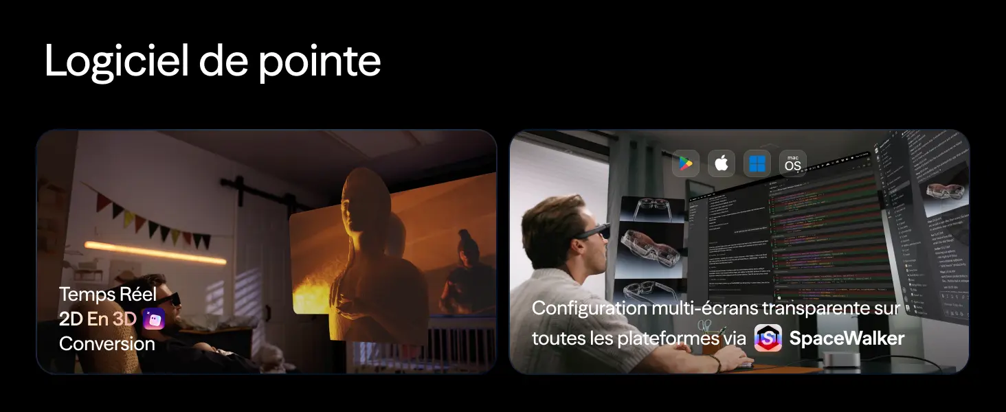 VITURE Pro 2 XR – logiciel SpaceWalker et configuration multi-écrans