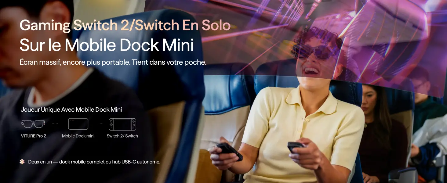 VITURE Pro 2 XR – gaming Switch 2 et Switch avec Mobile Dock Mini