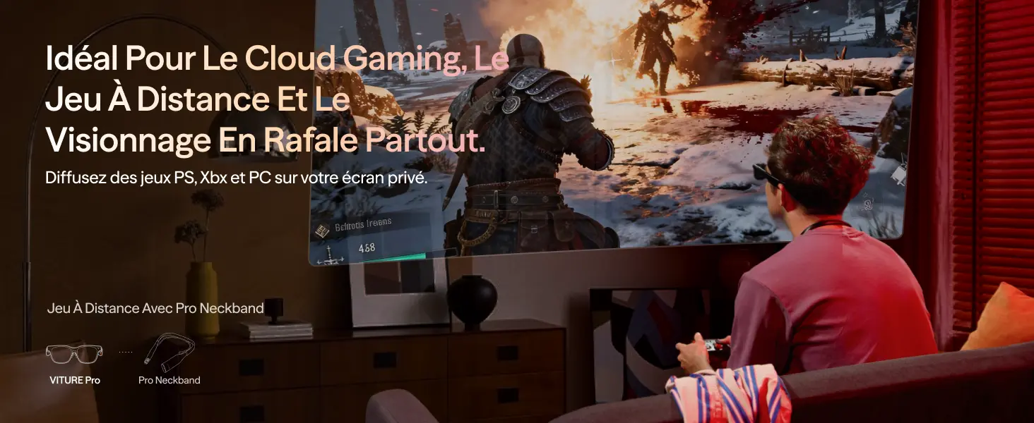 VITURE Pro 2 XR – cloud gaming et jeu à distance avec Pro Neckband
