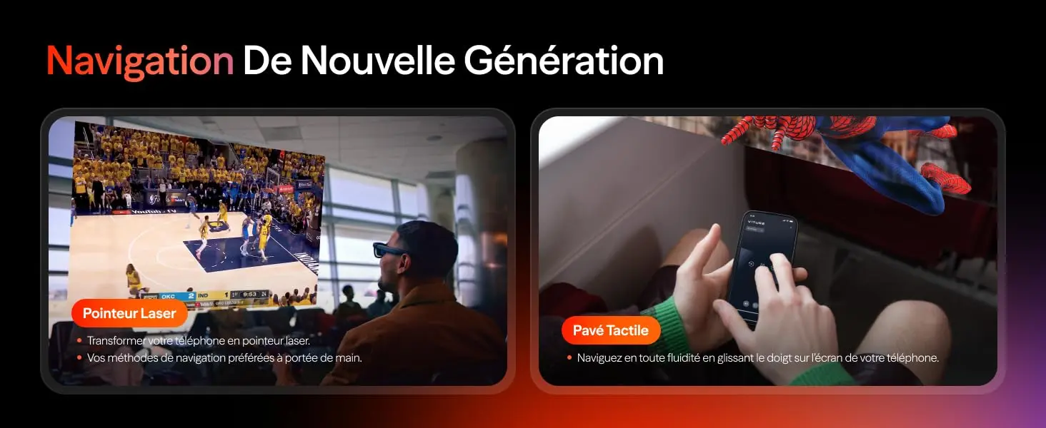 Navigation nouvelle génération VITURE Luma Pro XR : pointeur laser et pavé tactile