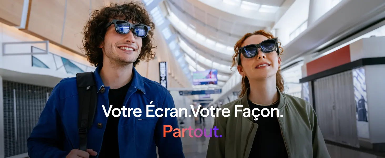 Lunettes VITURE Luma Pro XR portées partout, écran personnel nomade