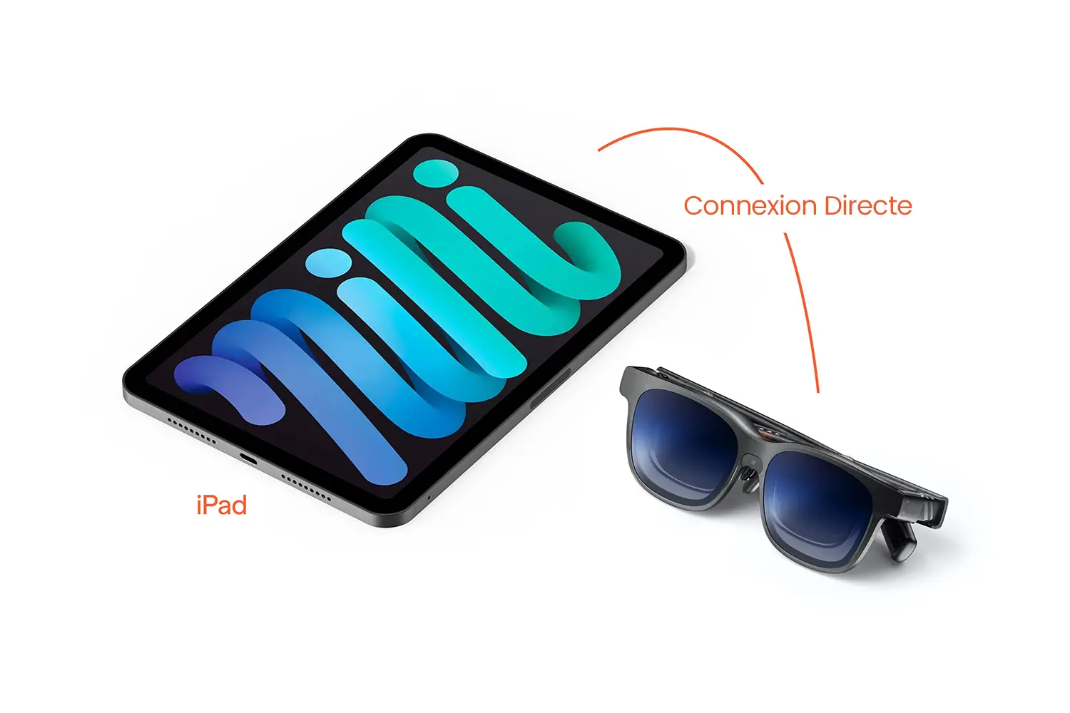 Connexion directe VITURE Luma Pro XR avec iPad