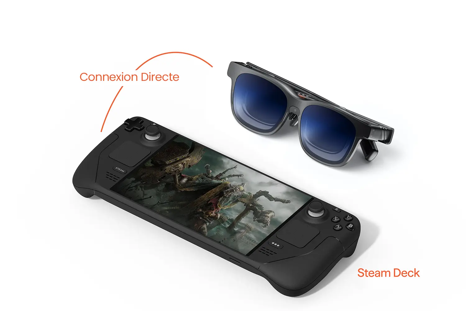 Connexion directe VITURE Luma Pro XR avec Steam Deck