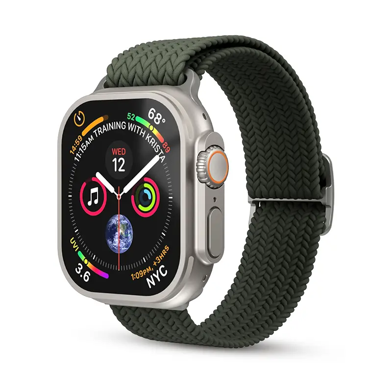 Bracelet VONMÄHLEN Woven Loop Nylon Tressé pour Apple Watch - Coloris Pin