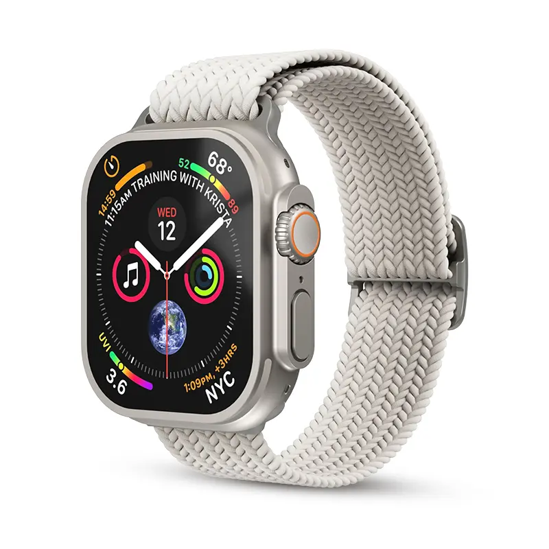 Bracelet VONMÄHLEN Woven Loop Nylon Tressé pour Apple Watch - Coloris Sable