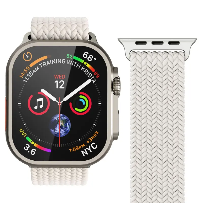 Bracelet VONMÄHLEN Woven Loop Nylon Tressé pour Apple Watch - Coloris Sable