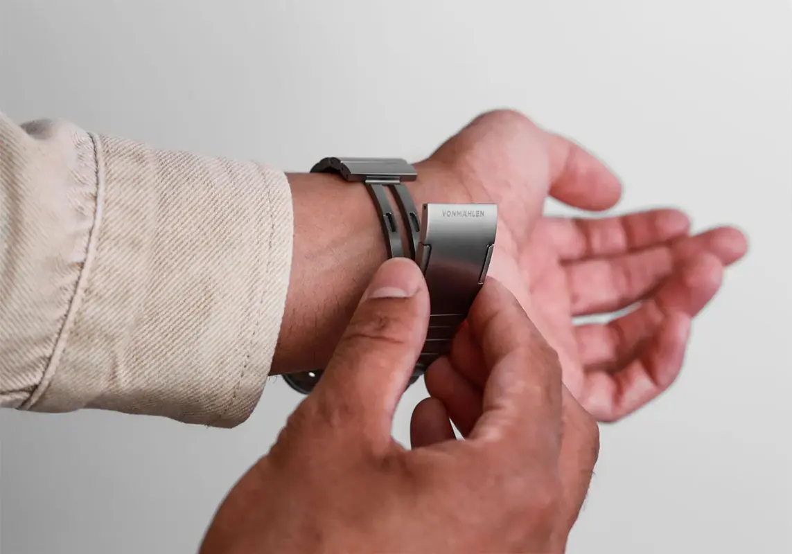 Bracelet VONMÄHLEN Link Band Pro Titanium pour Apple Watch - Coloris Naturel