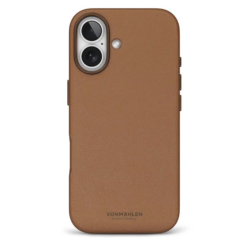 Coque MagSafe VONMÄHLEN Like Leather pour iPhone 17 - Modèle Marron