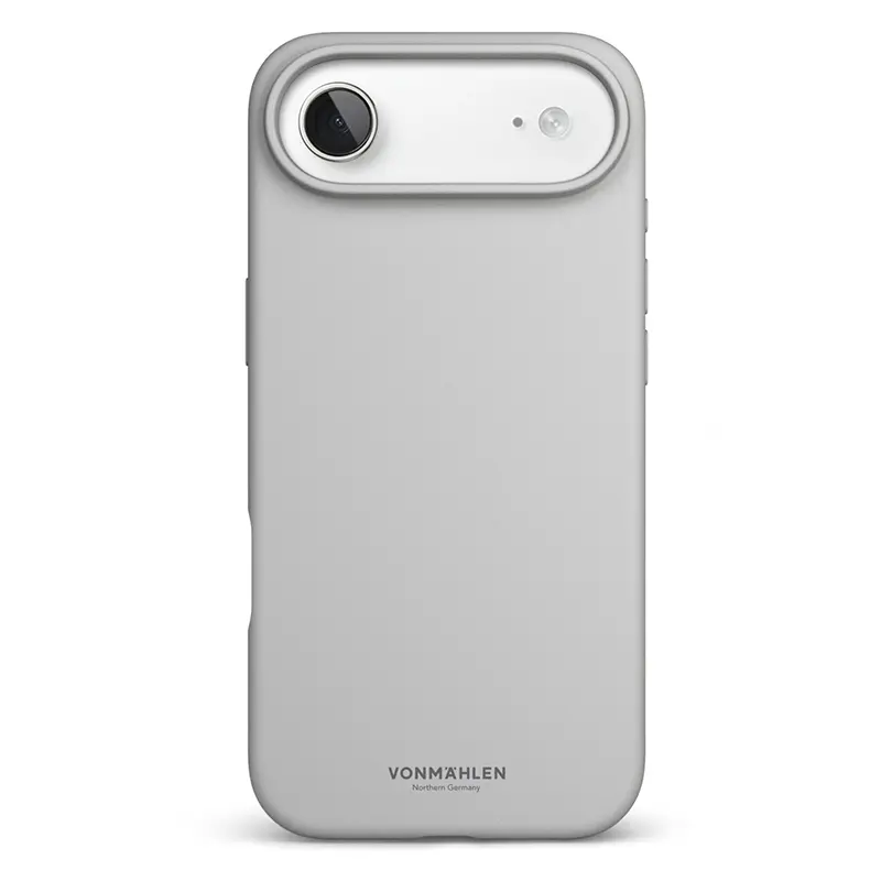 Coque MagSafe VONMÄHLEN Soft Silicone pour iPhone coque silicone iPhone Air, coque magnétique iPhone Air, coque protection caméra iPhone Air, coque recyclée iPhone Air, coque microfibre iPhone Air - Modèle Gris