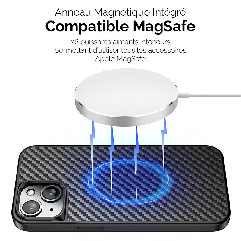 Coque MagSafe WLONS avec Revêtement en Kevlar pour iPhone 13