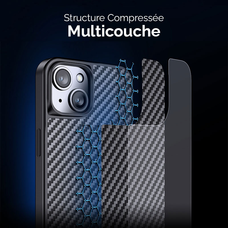 Coque MagSafe WLONS avec Revêtement en Kevlar pour iPhone 13