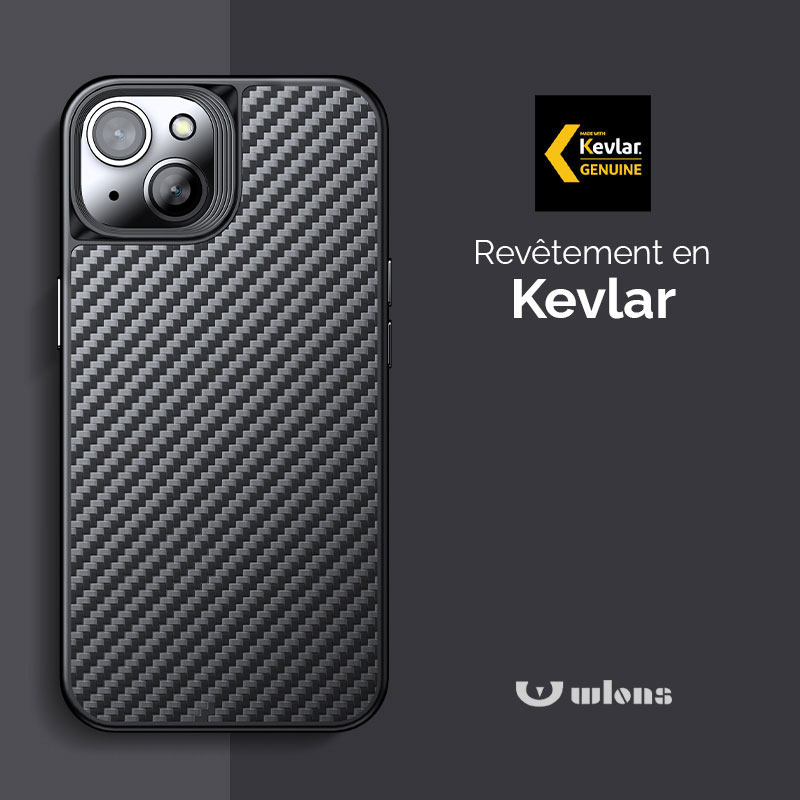 Coque MagSafe WLONS avec Revêtement en Kevlar pour iPhone 14