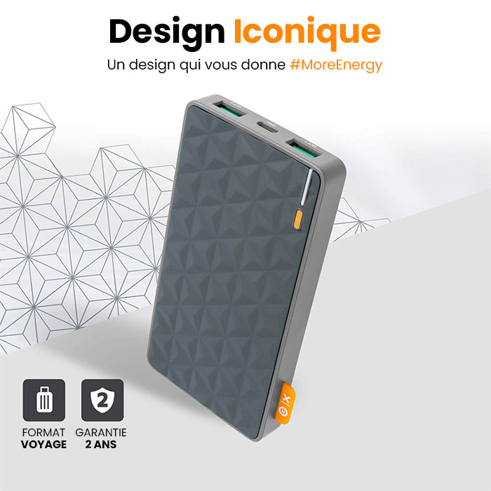 Batterie Externe XTORM Fuel Séries 20W - 10 000 mAh | 1 Port USB-C Power Delivery 20W | 2 Ports USB-A