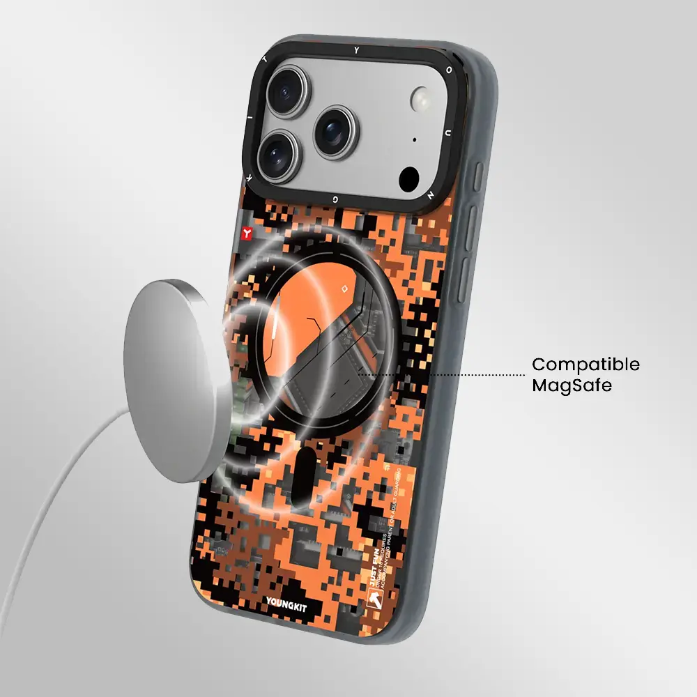 Coque MagSafe YOUNGKIT Camouflage Circuit iPhone 17 Pro Max