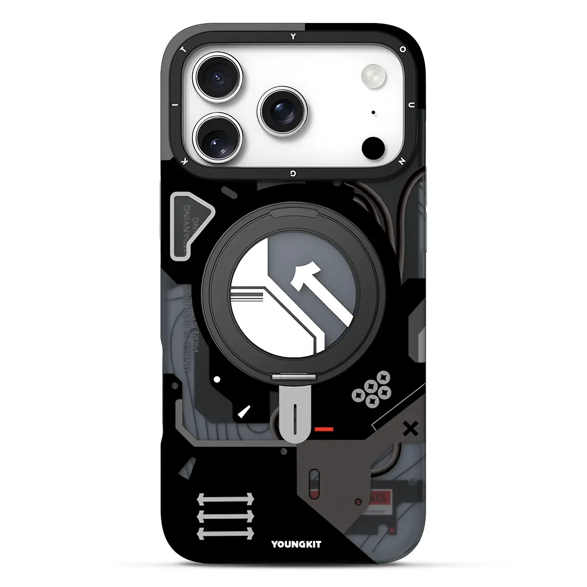 iPhone 17 Pro Max - Coque MagSafe YOUNGKIT Cyberpunk 360° Noire