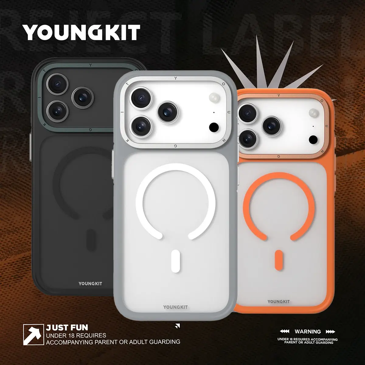 Coque MagSafe YOUNGKIT Rocky Sand iPhone 17 Pro Max