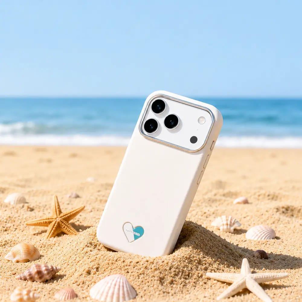 Coque Heart Island Series posée sur la plage