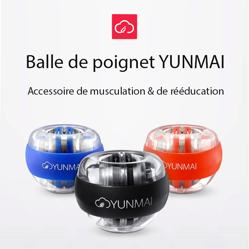 Balle de Poignet YUNMAI avec Noyau en Métal et Lumières à Vitesse Variable
