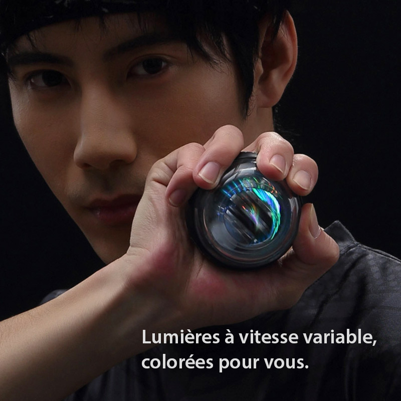 Balle de Poignet YUNMAI avec Noyau en Métal et Lumières à Vitesse Variable