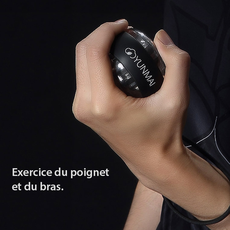 Balle de Poignet YUNMAI avec Noyau en Métal et Lumières à Vitesse Variable