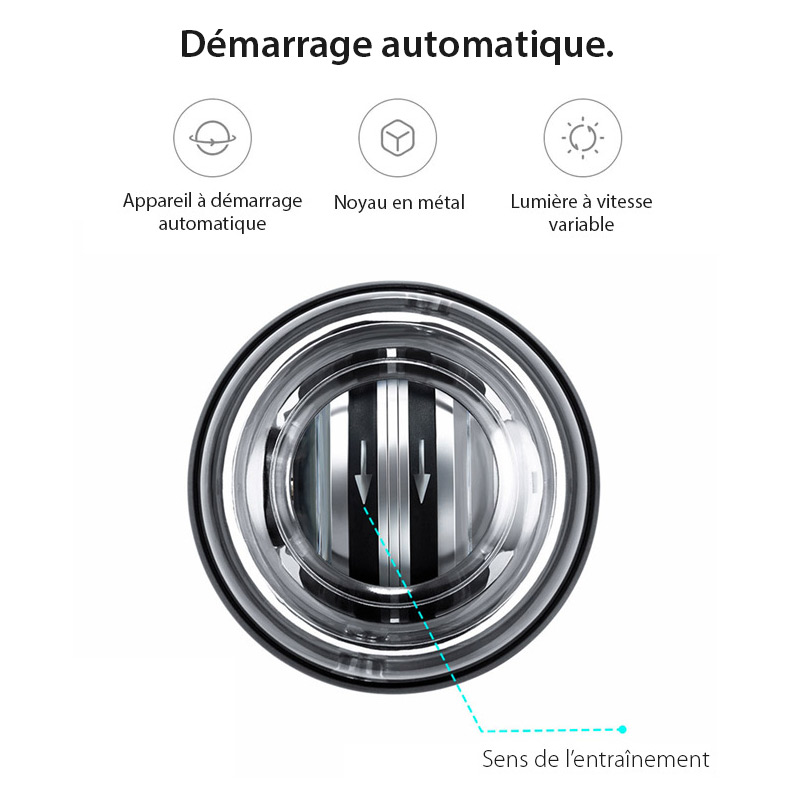 Balle de Poignet YUNMAI avec Noyau en Métal et Lumières à Vitesse Variable