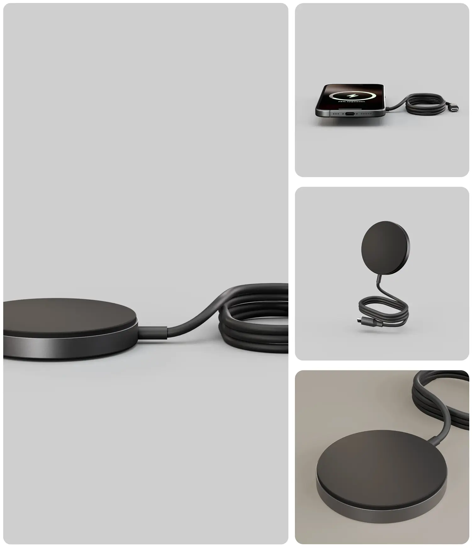 Chargeur Induction MagSafe ZENS Pro 1 - Patchwork de visuels en situation