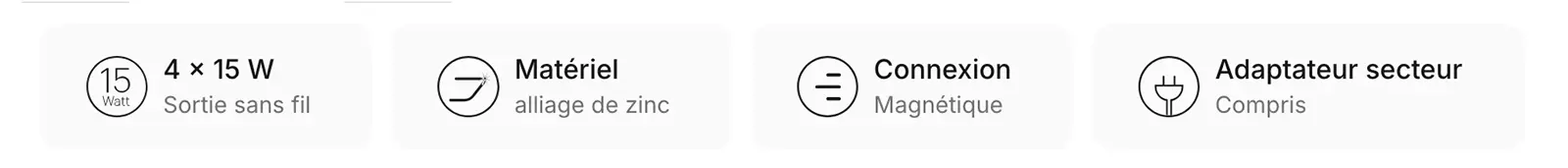 Station Induction Magnétique ZENS Quattro Pro 4 Qi2