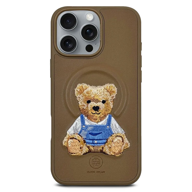 Coque MagSafe ZUCK BEAR Everley avec Broderie 3D pour iPhone 16 Pro