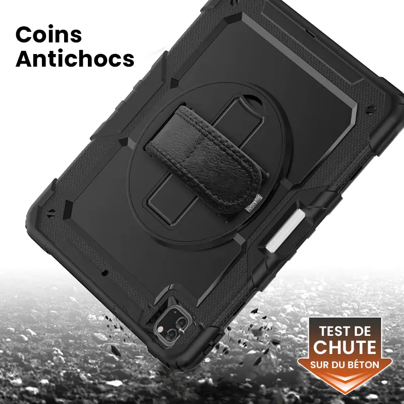 Coque Intégrale Antichoc avec Poignée & Chevalet 360° pour iPad Pro 12,9' 2020
