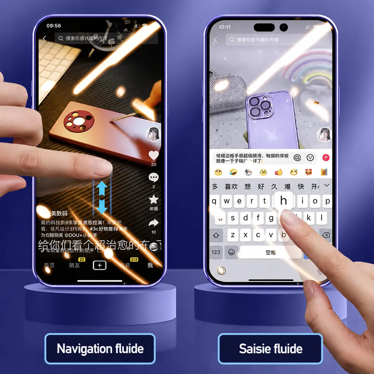 Coque iPhone 17 navigation fluide et saisie tactile précise