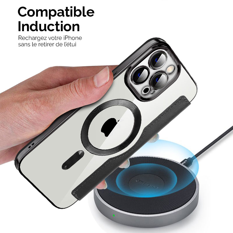 Étui Folio Ultra Slim Compatible MagSafe pour iPhone 13 Pro Max