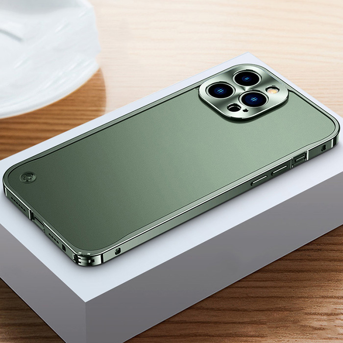 Coque Translucide avec Cadre & Cache Caméra en Métal pour iPhone 13 Pro Max