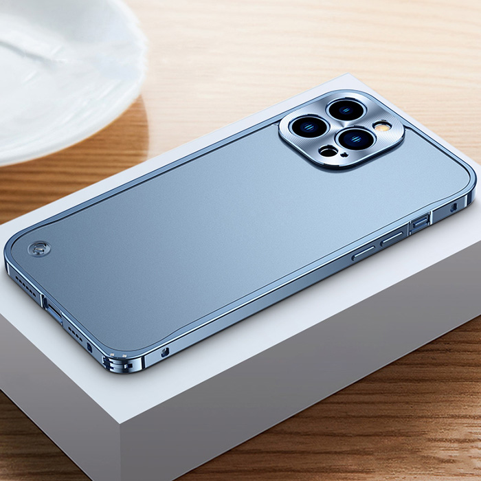 Coque Translucide avec Cadre & Cache Caméra en Métal pour iPhone 14 Pro Max