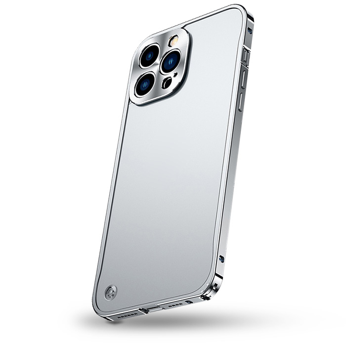 Coque Translucide avec Cadre & Cache Caméra en Métal pour iPhone 13 Pro