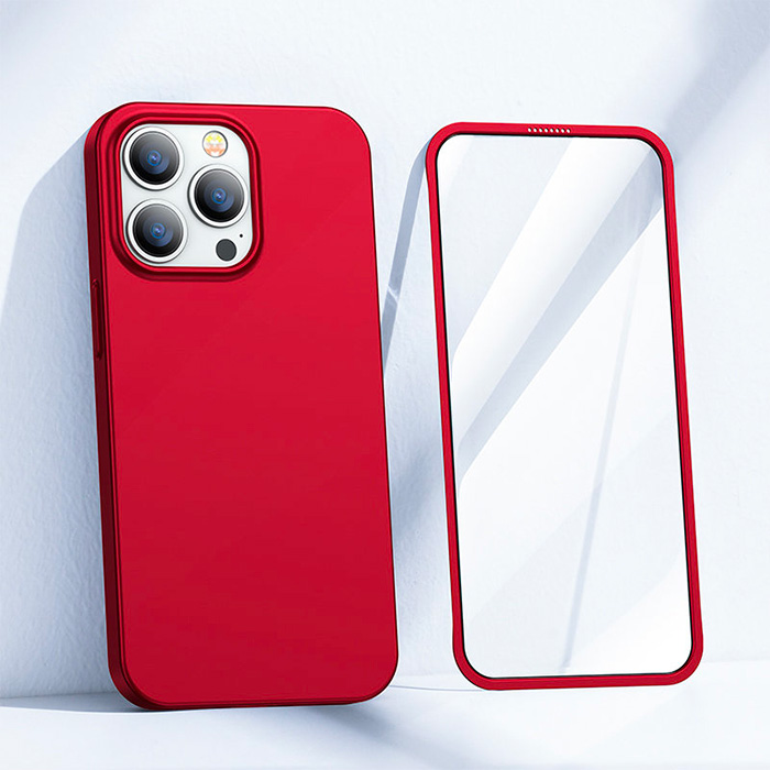 Coque Intégrale JOYROOM Full Cover 360 pour iPhone 13 Pro - Rouge
