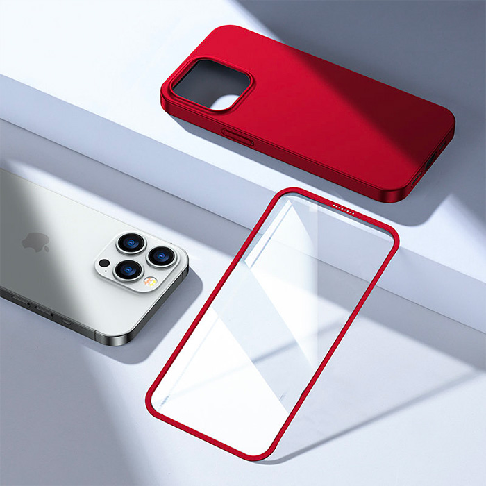 Coque Intégrale JOYROOM Full Cover 360 pour iPhone 13 Pro Max - Rouge