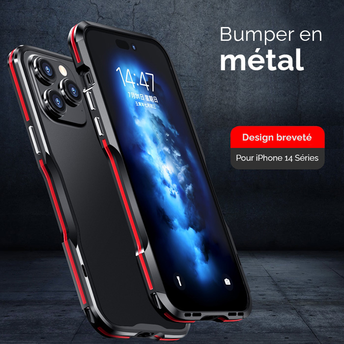 Bumper en Métal Profilé Antichoc pour iPhone 14 Pro Max