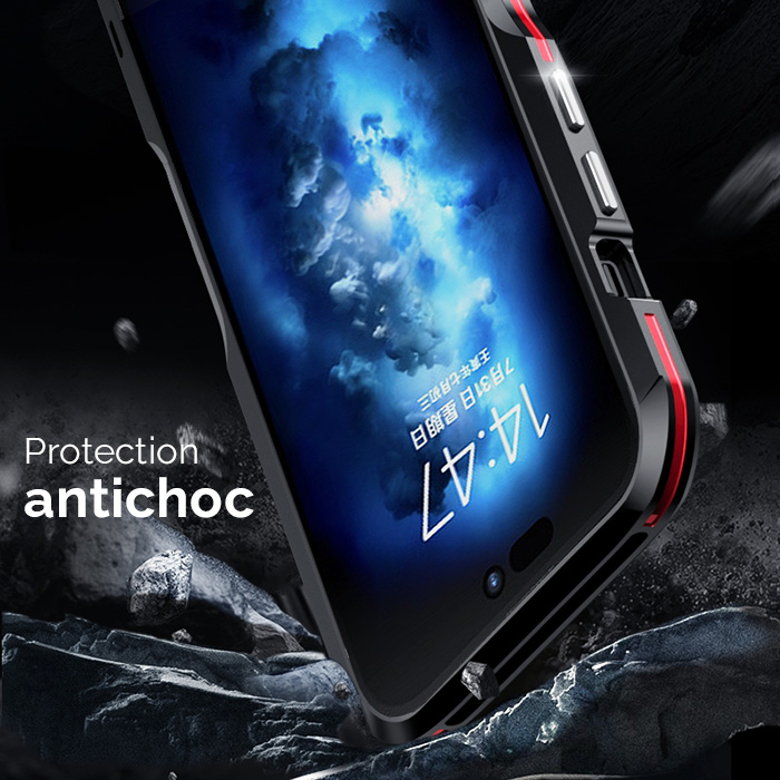 Bumper en Métal Profilé Antichoc pour iPhone 14 Pro