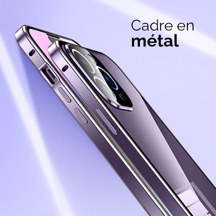 Coque Intégrale Magnétique Verre Trempé Recto/Verso pour iPhone 14 Pro Max