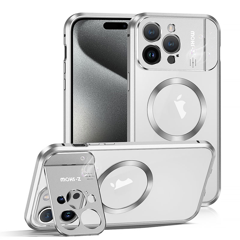 Coque MagSafe Avec Cache Caméra Chevalet & Diffuseur D'Aromathérapie pour iPhone 15 Pro