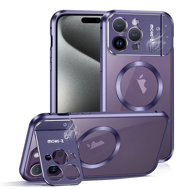 Coque MagSafe Avec Cache Caméra Chevalet & Diffuseur D'Aromathérapie pour iPhone 15 Pro Max