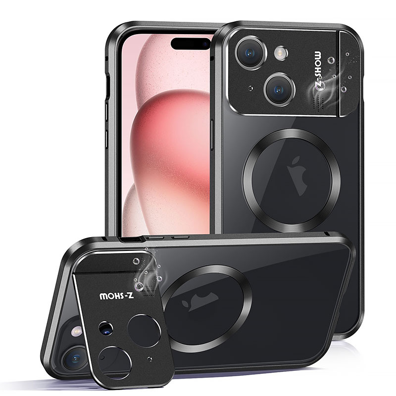 Coque MagSafe Avec Cache Caméra Chevalet & Diffuseur D'Aromathérapie pour iPhone 15